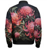 Australia Waratah Bomber Jacket - Red Waratah Flowers Fine Art Ver3 Bomber Jacket