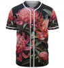 Australia Waratah Baseball Shirt - Red Waratah Flowers Fine Art Ver3 Baseball Shirt