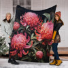 Australia Waratah Blanket - Red Waratah Flowers Fine Art Ver3 Blanket