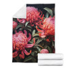 Australia Waratah Blanket - Red Waratah Flowers Fine Art Ver3 Blanket