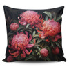 Australia Waratah Pillow Covers - Red Waratah Flowers Fine Art Ver3 Pillow Covers