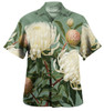 Australia Waratah Hawaiian Shirt - White Waratah Flowers Fine Art Ver1 Hawaiian Shirt