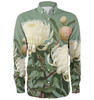 Australia Waratah Long Sleeve Shirts - White Waratah Flowers Fine Art Ver1 Long Sleeve Shirts