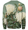Australia Waratah Sweatshirt - White Waratah Flowers Fine Art Ver1 Sweatshirt
