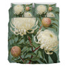 Australia Waratah Bedding Set - White Waratah Flowers Fine Art Ver1 Bedding Set