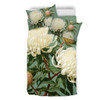 Australia Waratah Bedding Set - White Waratah Flowers Fine Art Ver1 Bedding Set