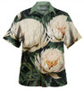 Australia Waratah Hawaiian Shirt - White Waratah Flowers Fine Art Ver2 Hawaiian Shirt