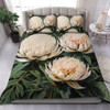 Australia Waratah Bedding Set - White Waratah Flowers Fine Art Ver2 Bedding Set