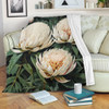 Australia Waratah Blanket - White Waratah Flowers Fine Art Ver2 Blanket