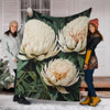 Australia Waratah Blanket - White Waratah Flowers Fine Art Ver2 Blanket