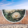 Australia Waratah Beach Blanket - White Waratah Flowers Fine Art Ver2 Beach Blanket