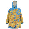 Australia Golden Wattle Snug Hoodie - Golden Wattle Blue Background Oil Painting Art Snug Hoodie