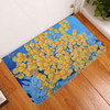 Australia Golden Wattle Door Mat - Golden Wattle Blue Background Oil Painting Art Door Mat