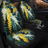 Australia Golden Wattle Car Seat Covers - Golden Wattle Seamless Patterns Blue Background Car Seat Covers