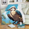 Australia Kookaburra Blanket - Kookaburra Blue Background Blanket