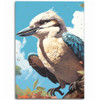 Australia Kookaburra Area Rug - Kookaburra Blue Background Area Rug