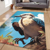 Australia Kookaburra Area Rug - Kookaburra Blue Background Area Rug