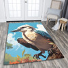 Australia Kookaburra Area Rug - Kookaburra Blue Background Area Rug