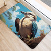 Australia Kookaburra Door Mat - Kookaburra Blue Background Door Mat