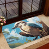 Australia Kookaburra Door Mat - Kookaburra Blue Background Door Mat