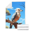 Australia Kookaburra Blanket - Kookaburra With Blue Sky Blanket