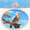 Australia Kookaburra Beach Blanket - Kookaburra With Blue Sky Beach Blanket
