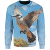 Australia Kookaburra Sweatshirt - Flying Kookaburra with Blue Sky Sweatshirt