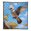 Australia Kookaburra Quilt - Flying Kookaburra with Blue Sky Quilt