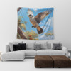Australia Kookaburra Tapestry - Flying Kookaburra with Blue Sky Tapestry