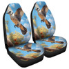 Australia Kookaburra Car Seat Covers - Flying Kookaburra with Blue Sky Car Seat Covers