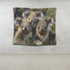 Australia Koala Tapestry - Three Koalas with Gum Trees Ver1 Tapestry