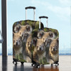 Australia Koala Luggage Cover - Three Koalas with Gum Trees Ver1 Luggage Cover