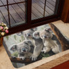 Australia Koala Door Mat - Three Koalas with Gum Trees Ver2 Door Mat