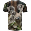 Australia Koala T-shirt - Three Koalas with Gum Trees Ver3 T-shirt