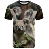 Australia Koala T-shirt - Three Koalas with Gum Trees Ver3 T-shirt