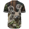 Australia Koala Baseball Shirt - Three Koalas with Gum Trees Ver3 Baseball Shirt