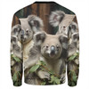Australia Koala Sweatshirt - Three Koalas with Gum Trees Ver3 Sweatshirt