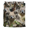 Australia Koala Bedding Set - Three Koalas with Gum Trees Ver3 Bedding Set
