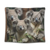 Australia Koala Tapestry - Three Koalas with Gum Trees Ver3 Tapestry