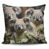 Australia Koala Pillow Covers - Three Koalas with Gum Trees Ver3 Pillow Covers