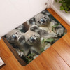 Australia Koala Door Mat - Three Koalas with Gum Trees Ver3 Door Mat