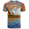 Sydney Travelling T-shirt - Sydney Opera House Oil Painting Art T-shirt