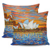 Sydney Travelling Pillow Covers - Sydney Opera House Oil Painting Art Pillow Covers