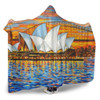 Sydney Travelling Hooded Blanket - Sydney Opera House Oil Painting Art Hooded Blanket