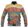 Urulu Travelling Baseball Jacket - Urulu Mountain Oil Painting Art Baseball Jacket