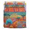 Urulu Travelling Bedding Set - Urulu Mountain Oil Painting Art Bedding Set