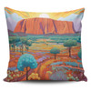 Urulu Travelling Pillow Covers - Urulu Mountain Oil Painting Art Pillow Covers