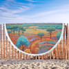 Urulu Travelling Beach Blanket - Urulu Mountain Oil Painting Art Beach Blanket