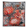 Australia Waratah Quilt - Red Orange Waratah Flowers Art Quilt