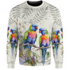 Australia Rainbow Lorikeets Sweatshirt - Rainbow Lorikeets Birds Art Sweatshirt